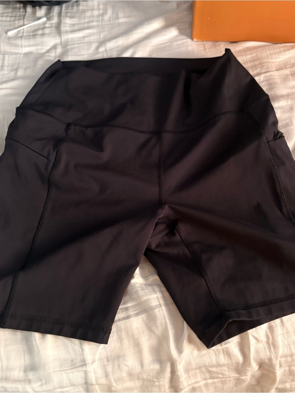 Everyday Black Bike Shorts with Wide Waistband